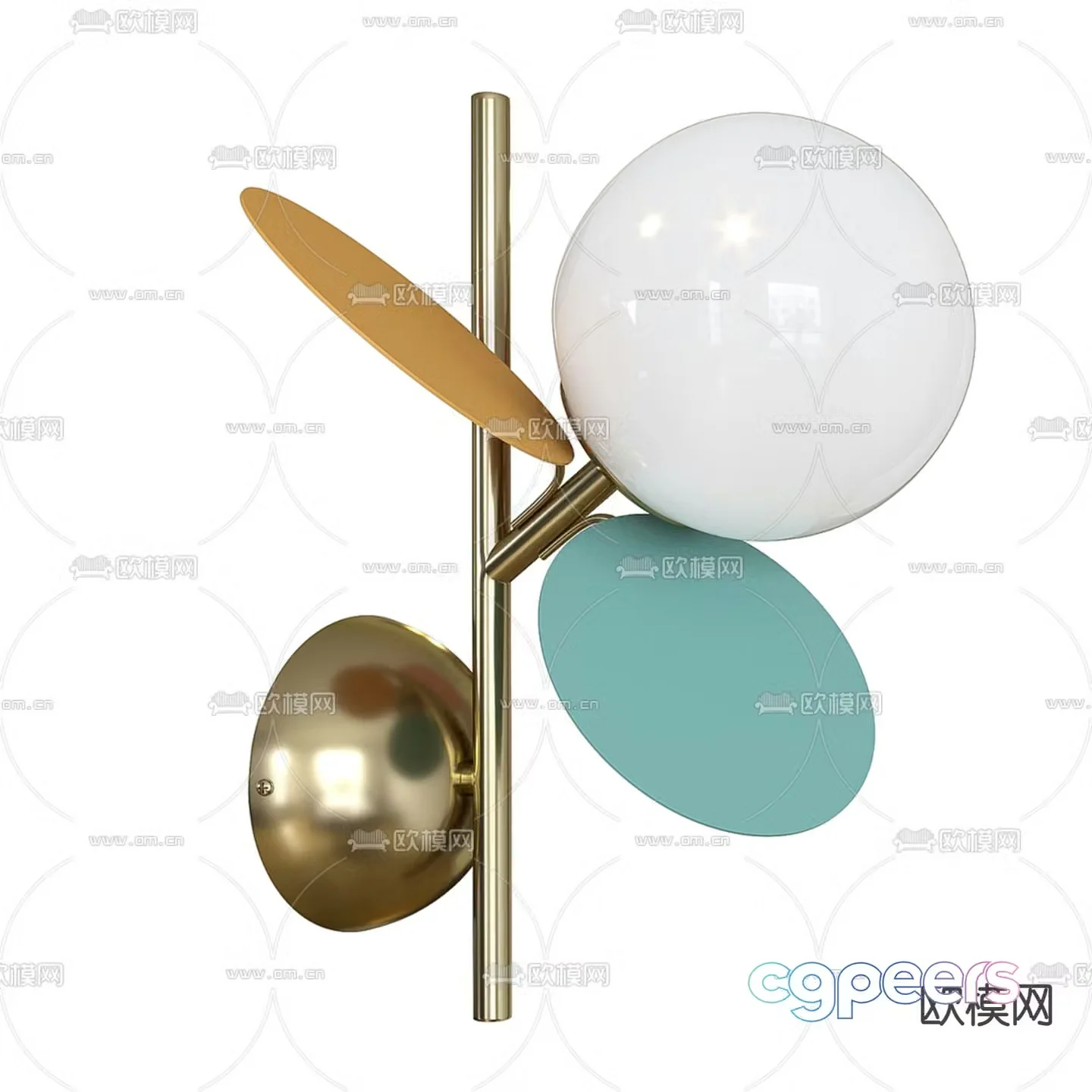 Light luxury wall lamp 3D model