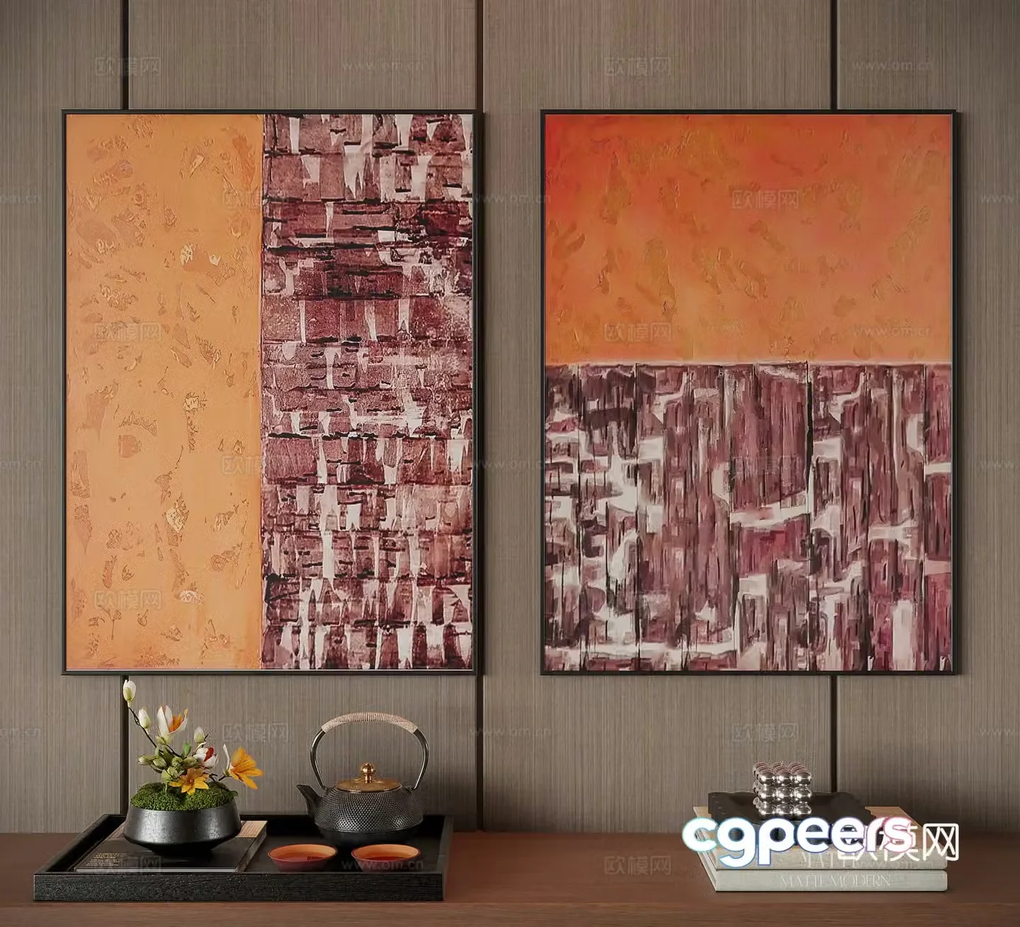 Modern Italian decorative painting 3d model