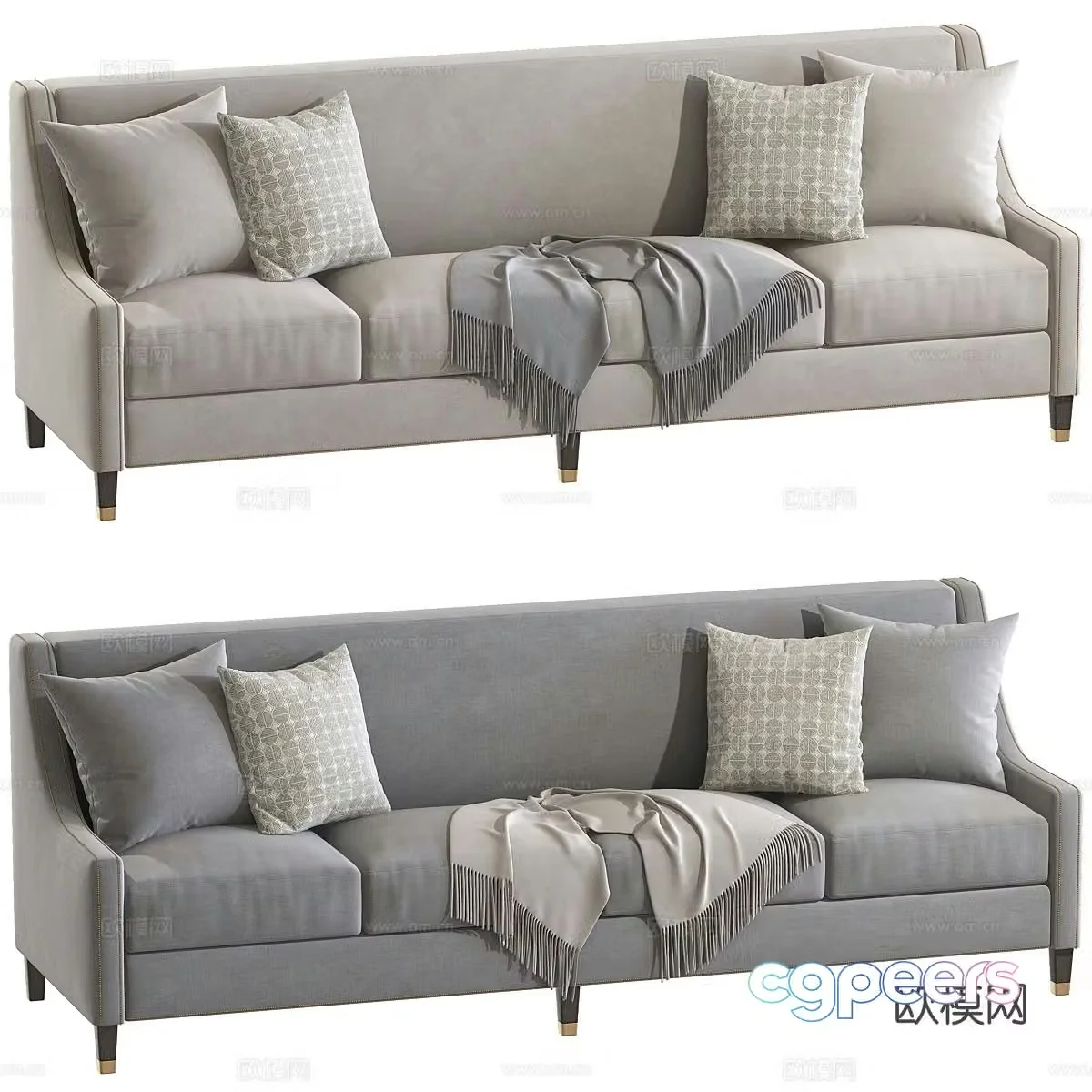 multi-person sofa 3d model