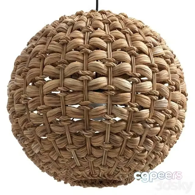 3ds Max Free – Woven Pendant Lamp Brown SIWAZE
