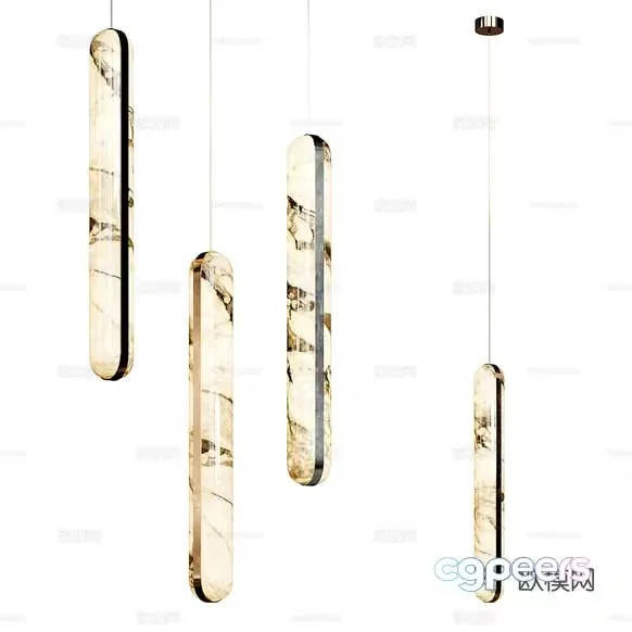Gold Light Fixture 3D Model – 13484 – CORONA Render