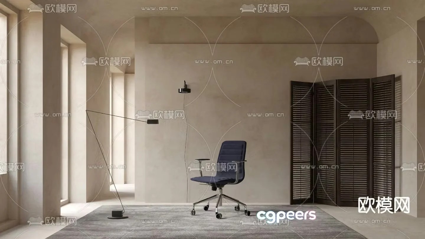 Cappellini office chair staff chair 3d model