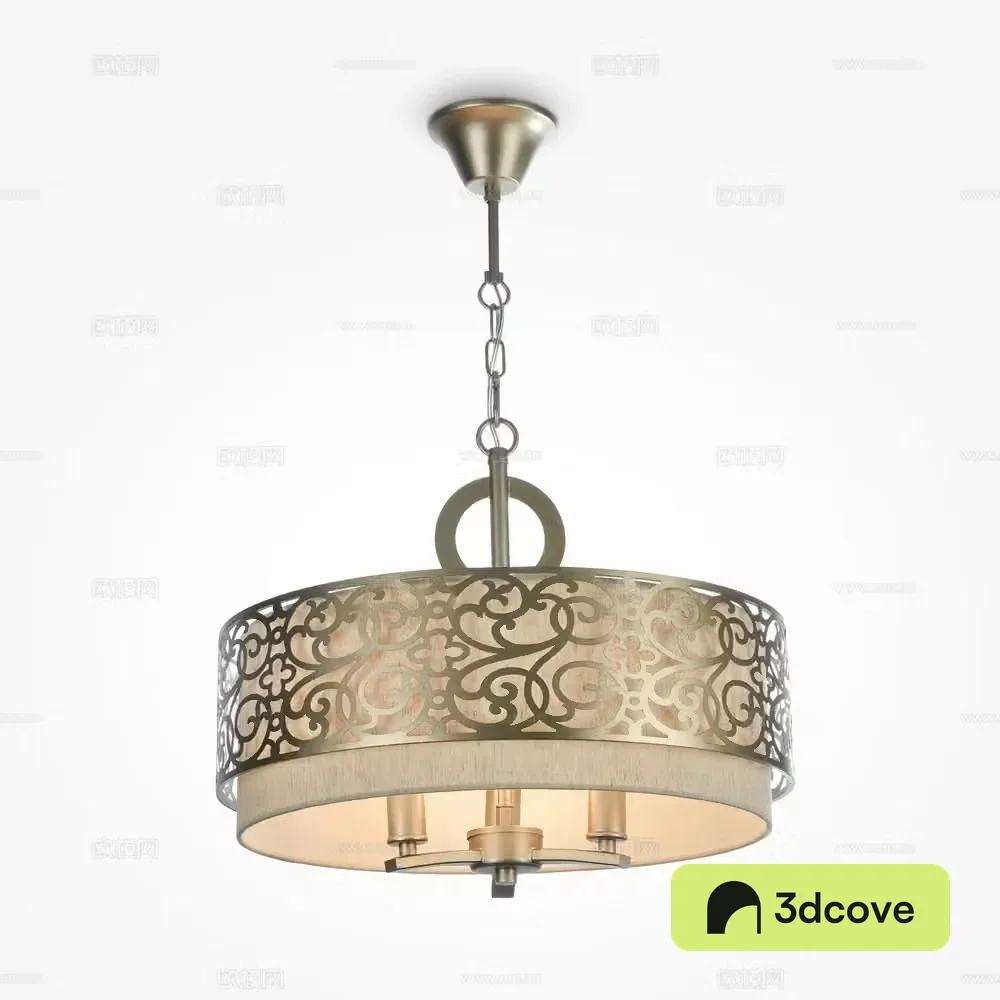 Simple European metal chandelier