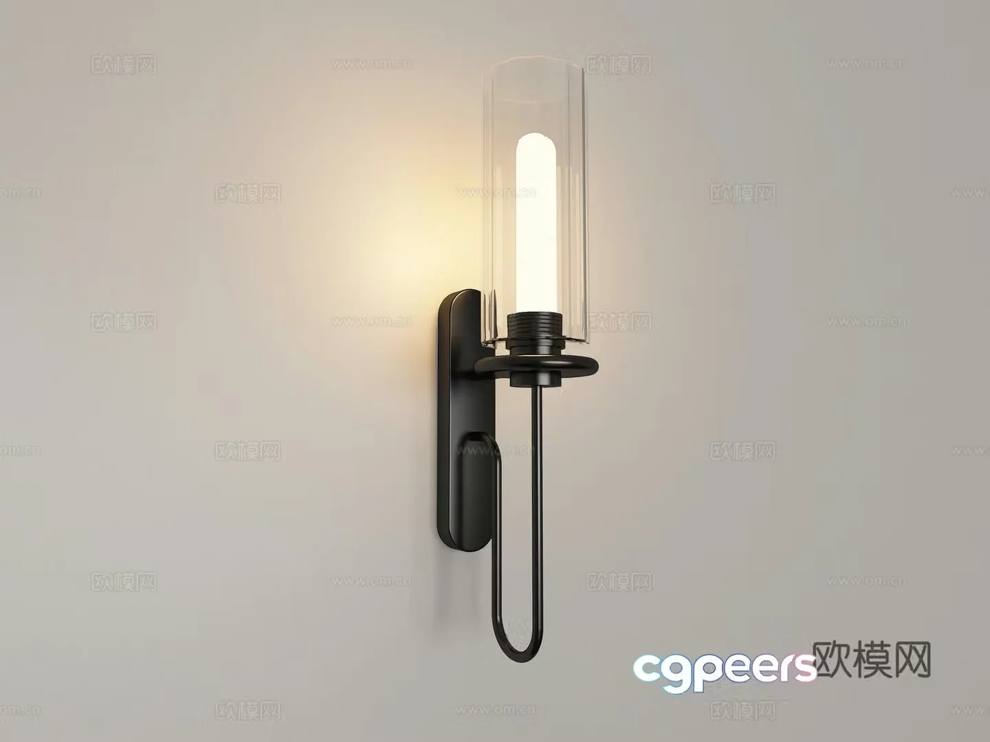 Modern retro industrial style wall light 3d model