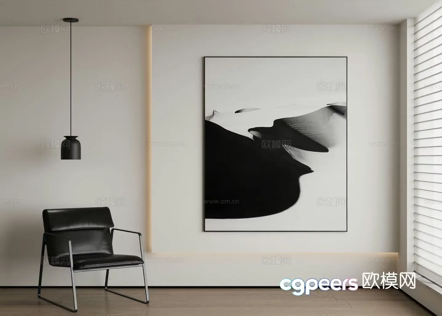 Modern decorative painting 3d model