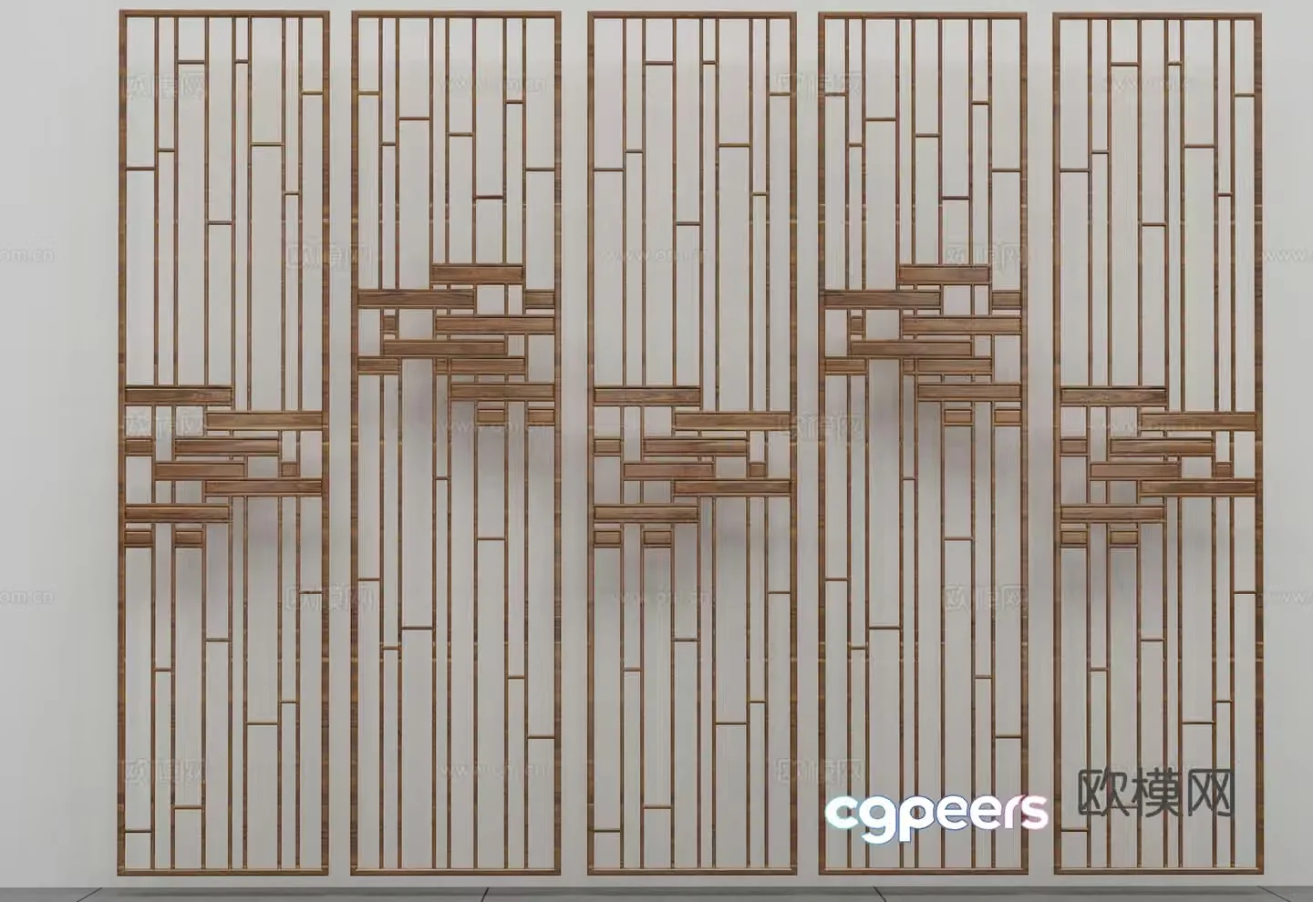 New Chinese style partition Custom partition 3D model
