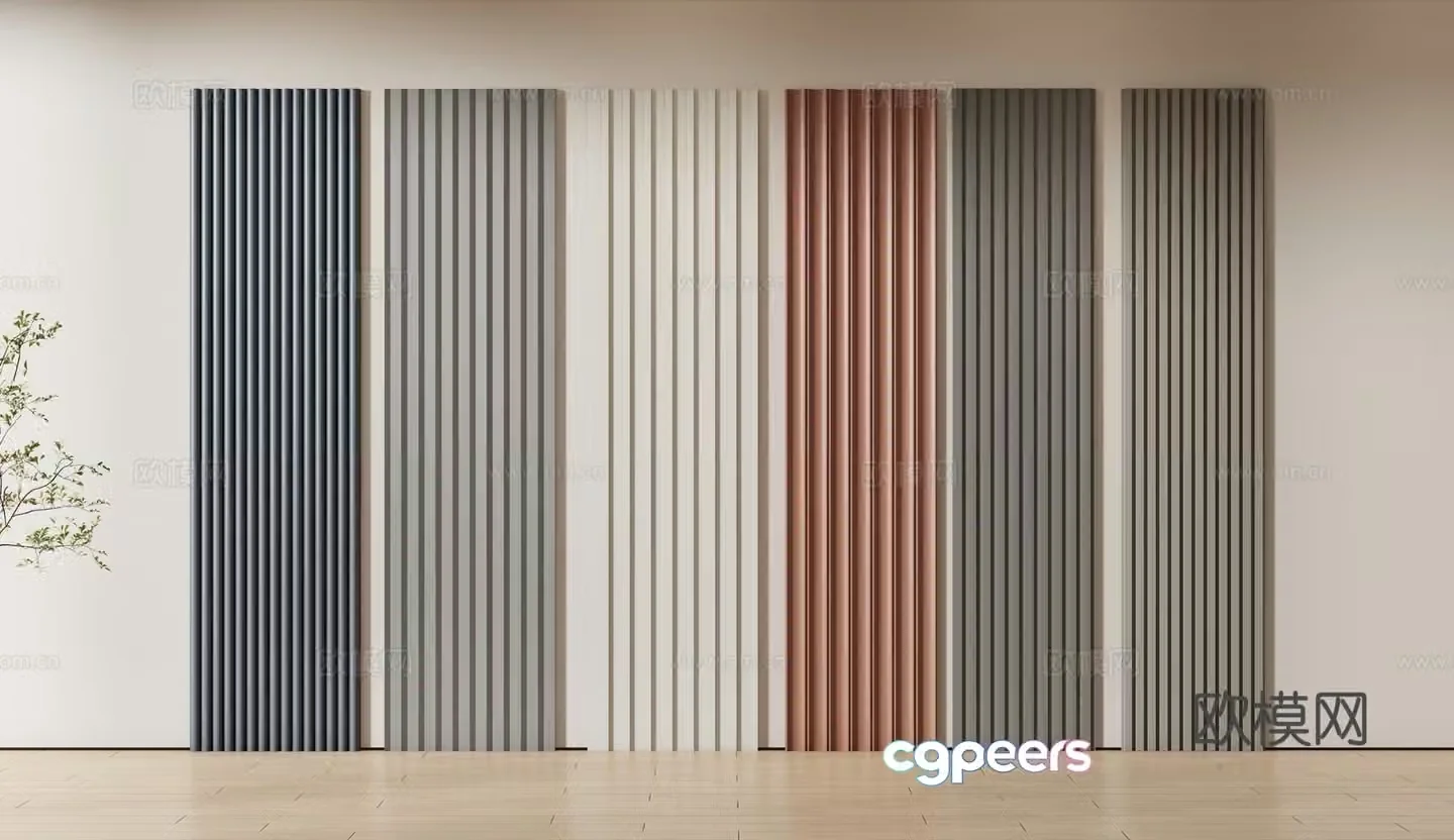 Wainscoting grating Great Wall board 3D model
