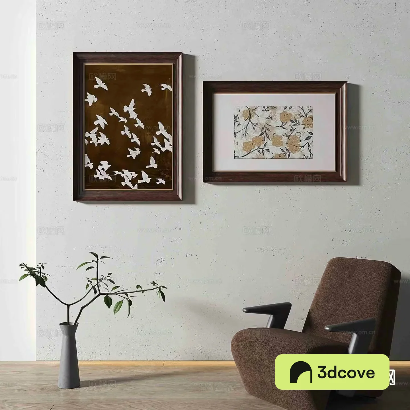 Simple European retro painting decorative painting