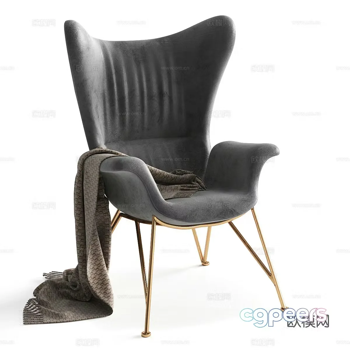 Modern chair leisure chair 3d model