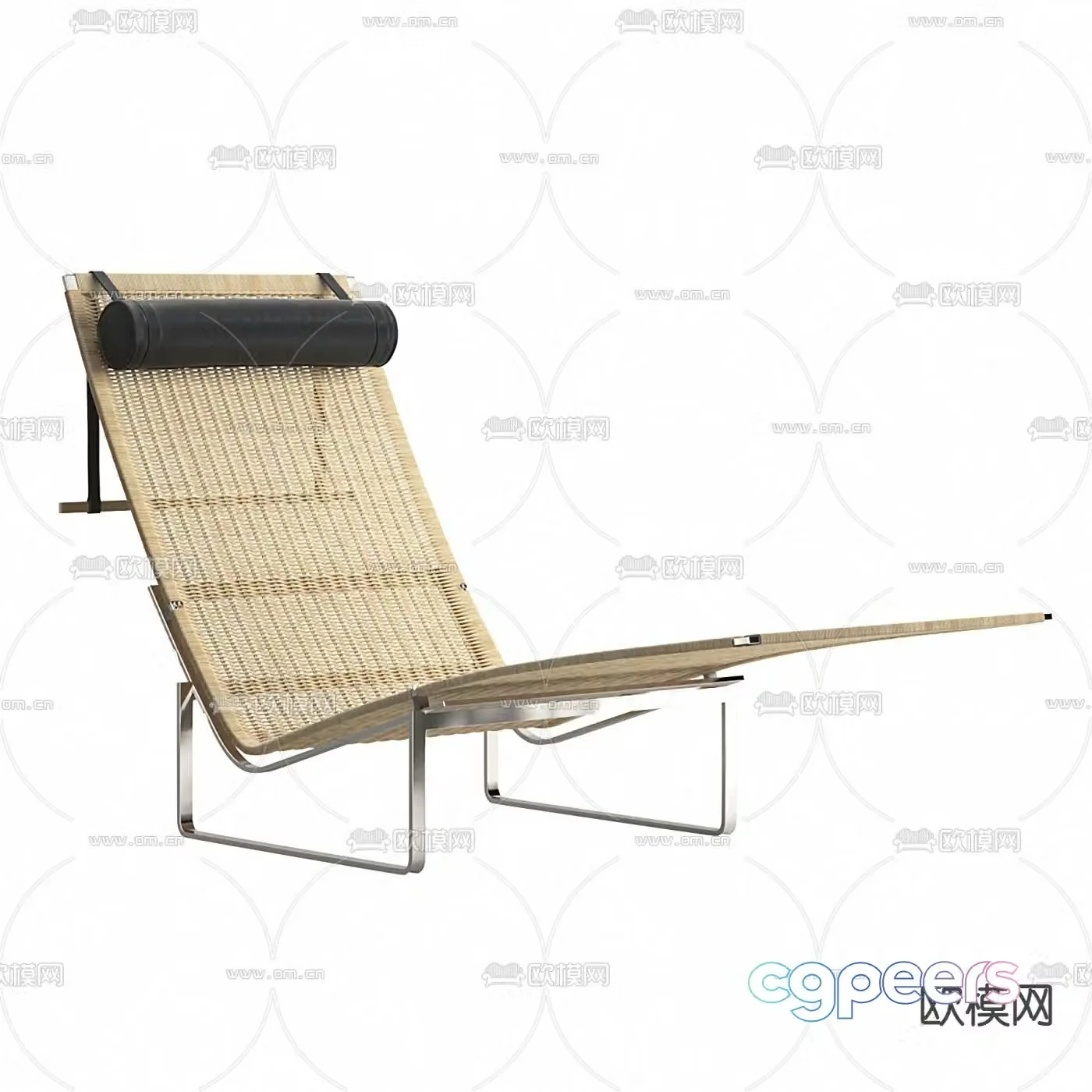 Bonaldo bamboo lounge chair leisure chair 3d model