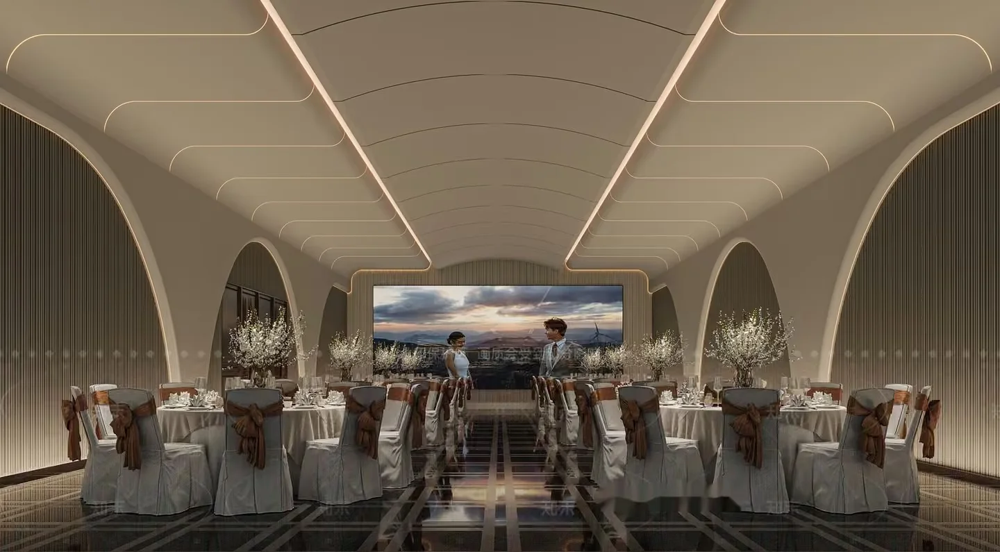 Luxurious Wedding Reception Room 3D Model – 18828 – VRAY Render