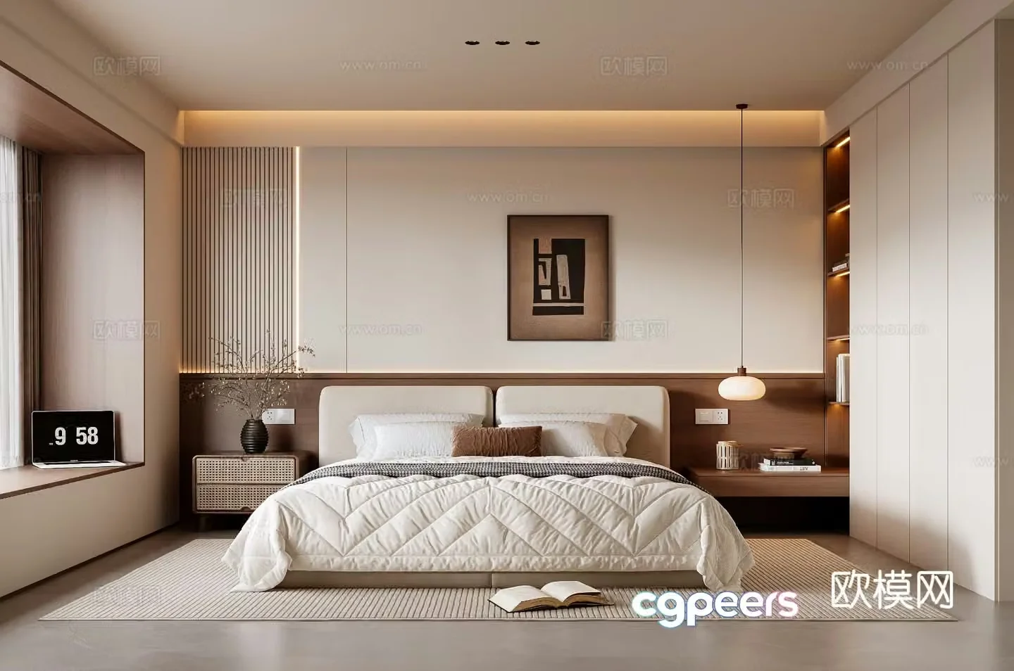 Middle-aged bedroom 3d model