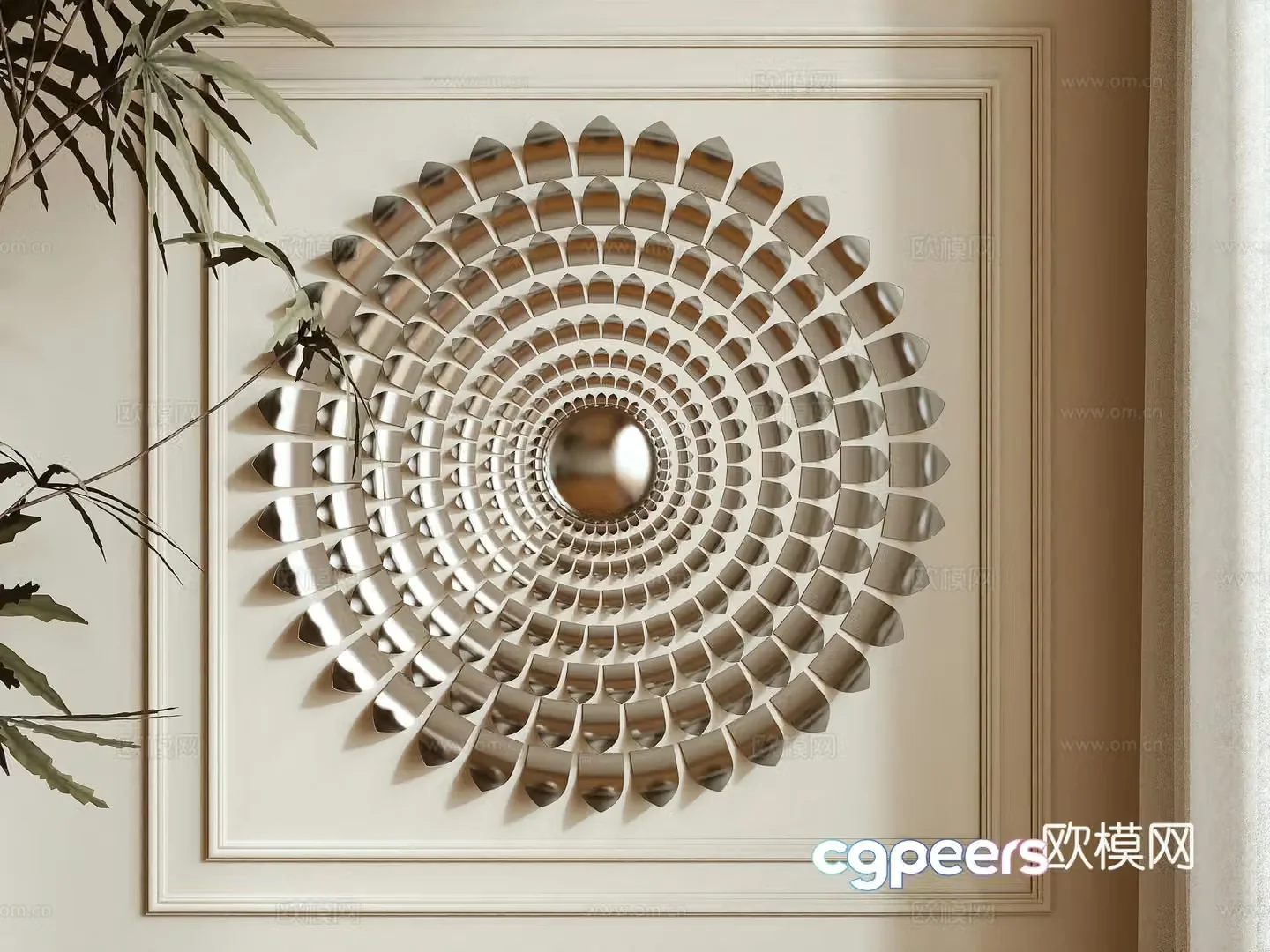 3D wall decoration model