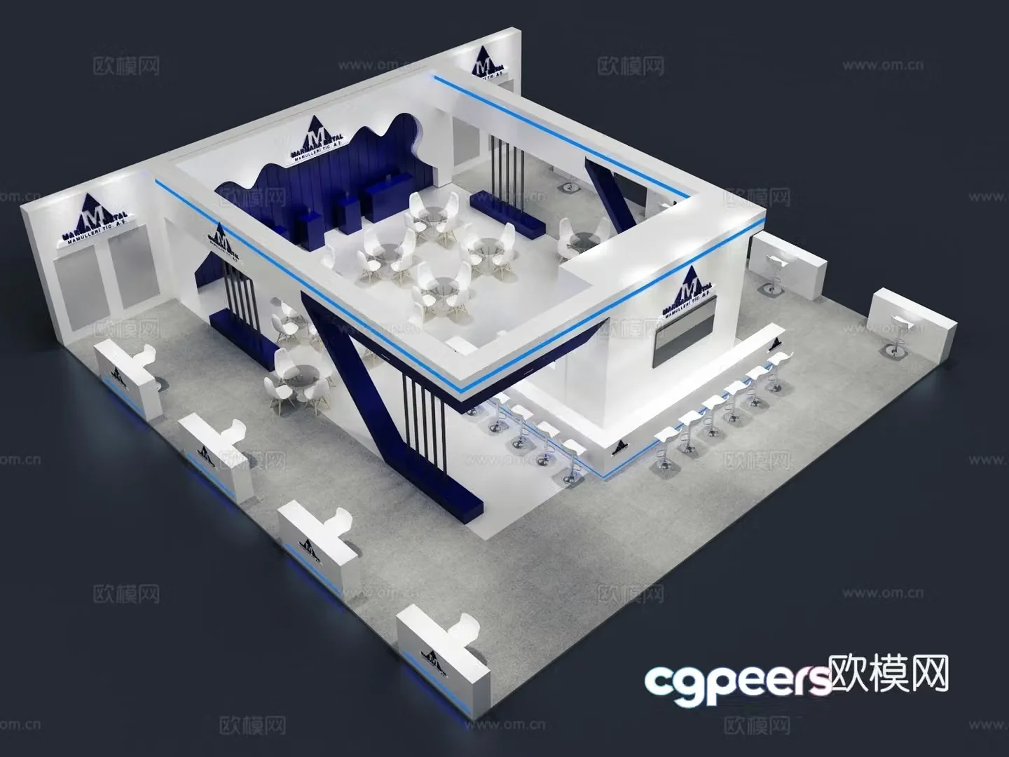 Modern Exhibition Show Booth 3D Model