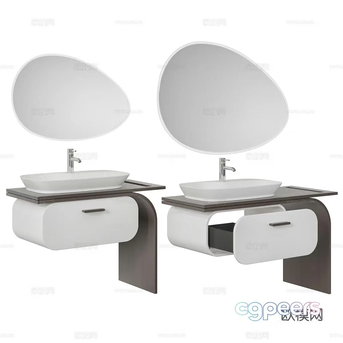 Modern bathroom cabinet 3D model