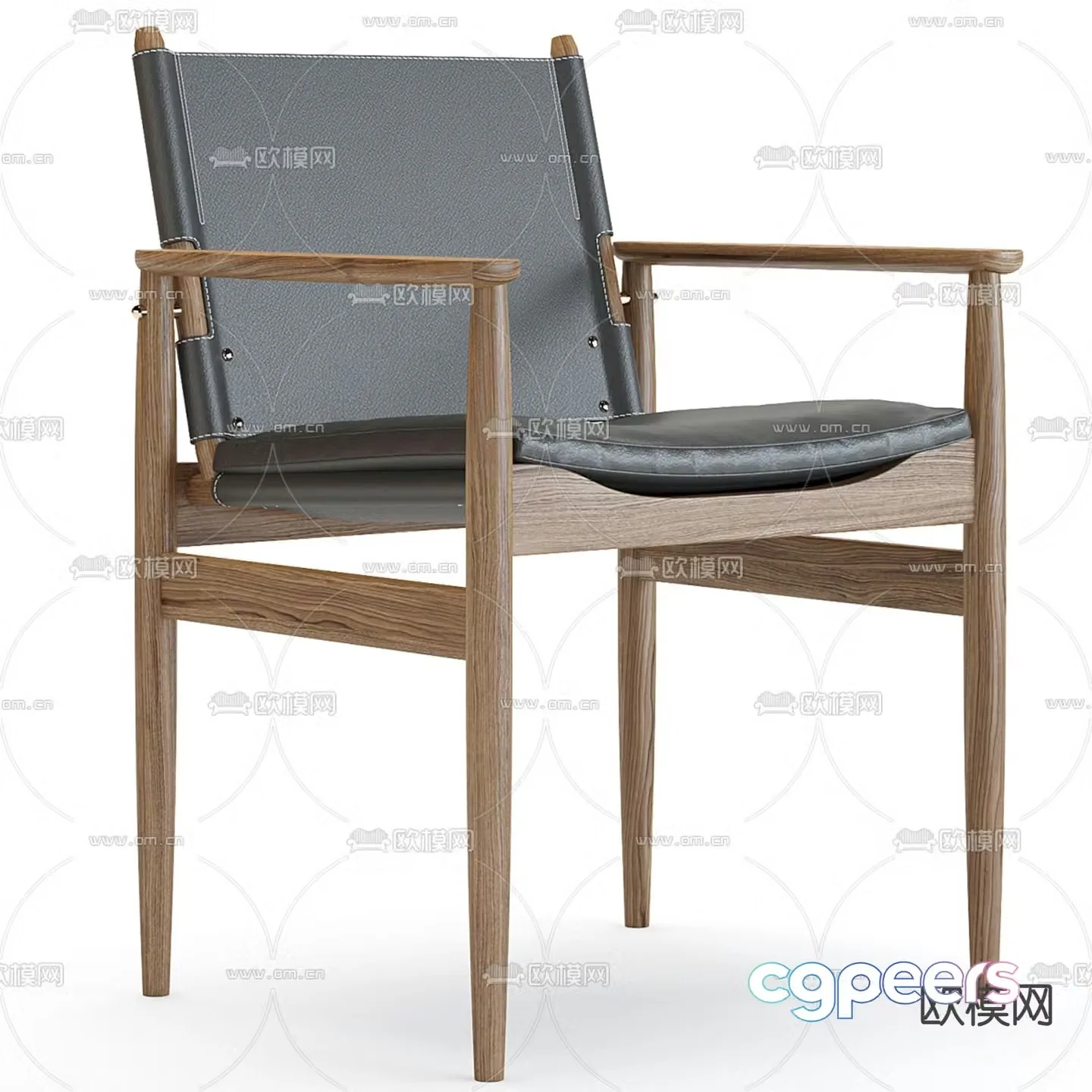 Modern chair dining chair 3d model