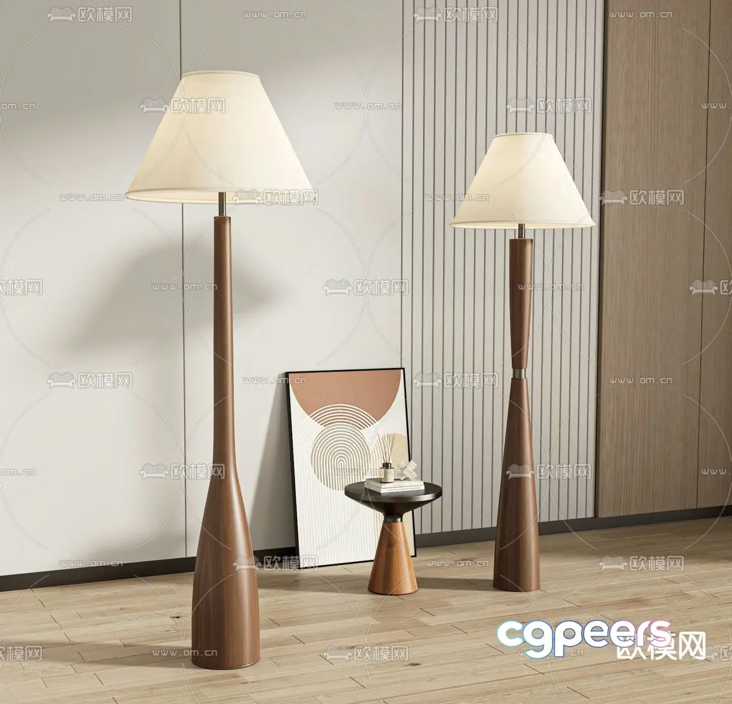 Wabi-sabi floor lamp 3d model