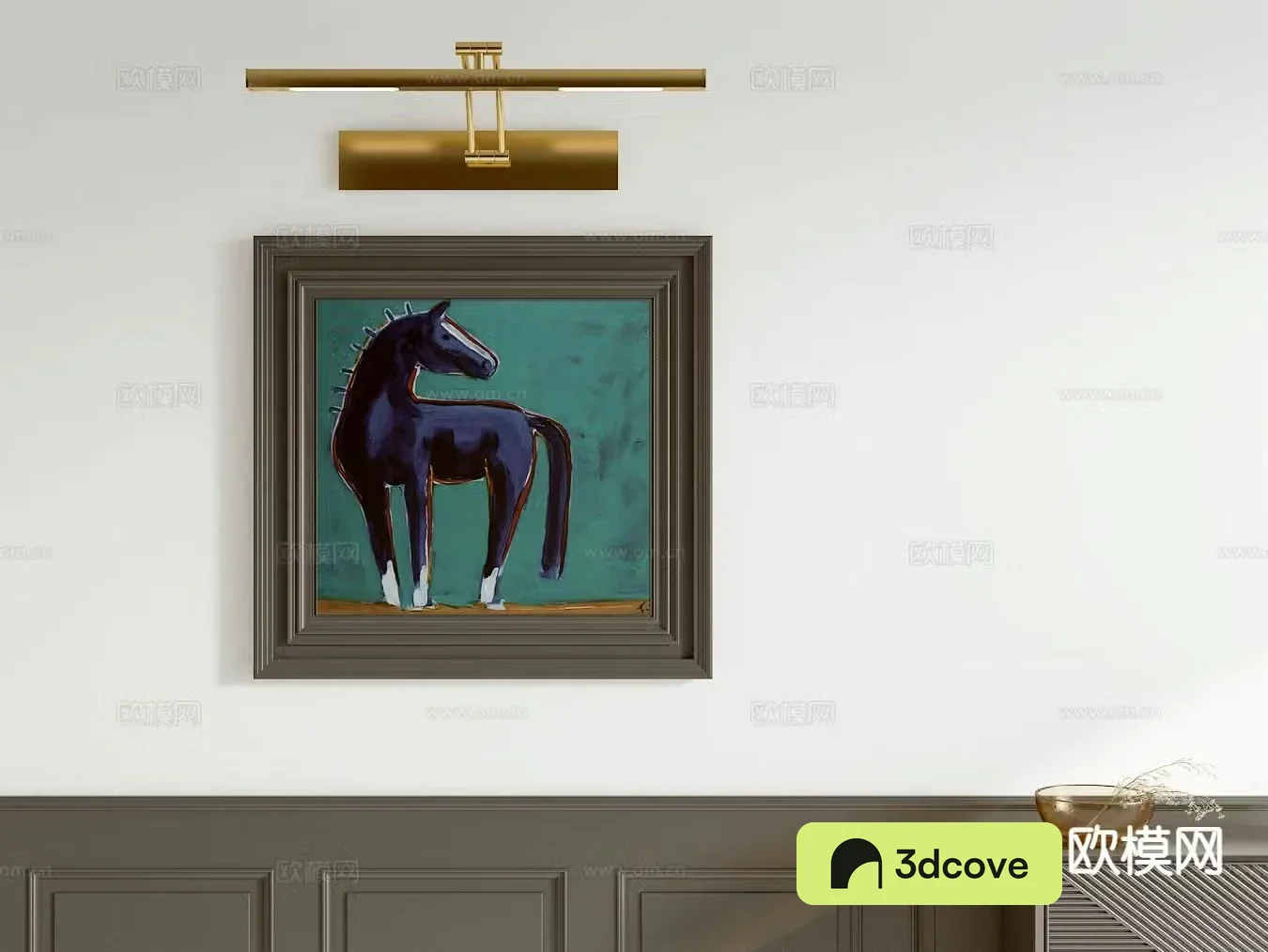 American decorative painting oil painting horse hanging painting