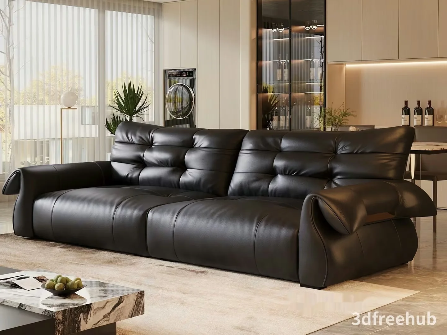 Modern Living Room 3D Model – 21636 – VRAY Render