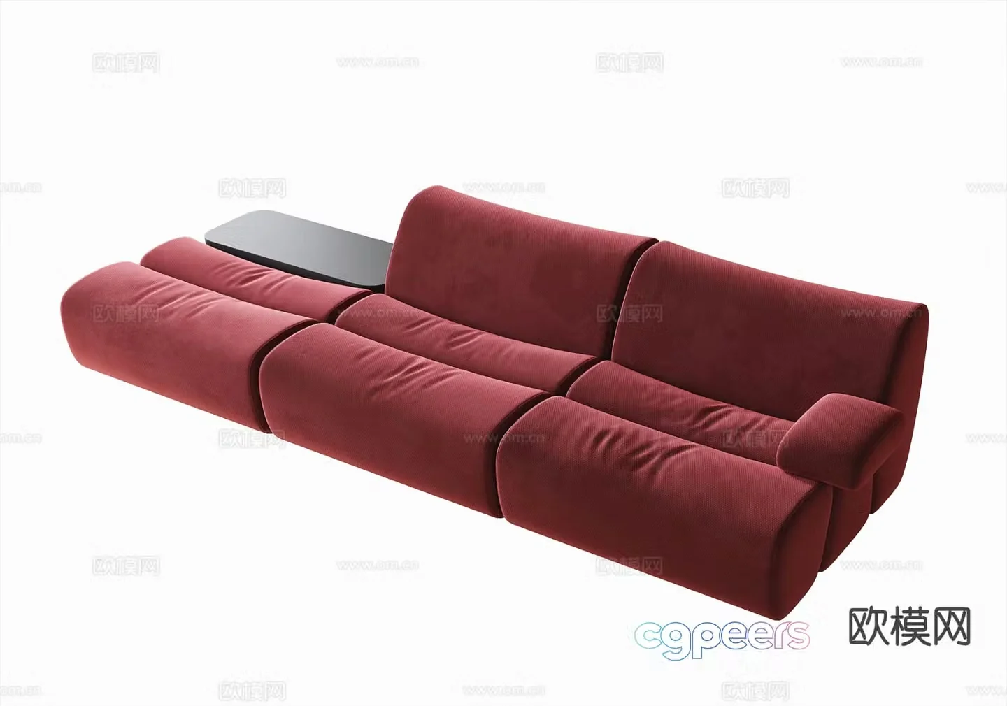 Modern multi-seater sofa 3d model