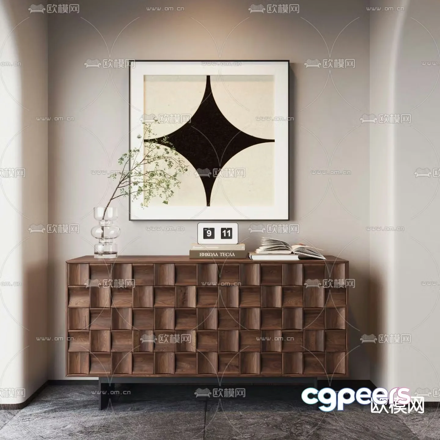 End view cabinet entrance cabinet side cabinet 3D model