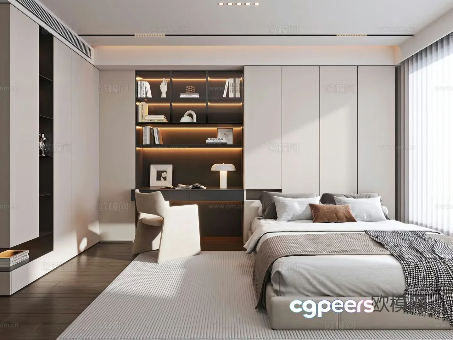 Modern tatami bedroom 3d model