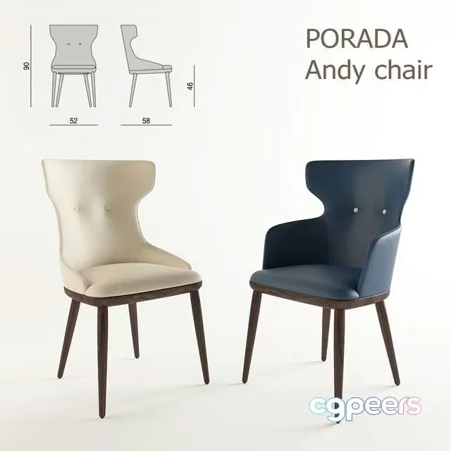 3ds Max Free – Porada Andy chair