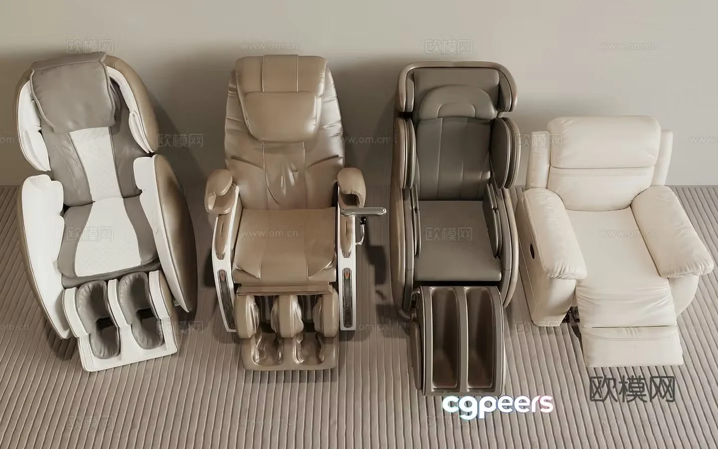 Massage chair foot massage chair massage sofa foot bath chair casual sofa 3d model