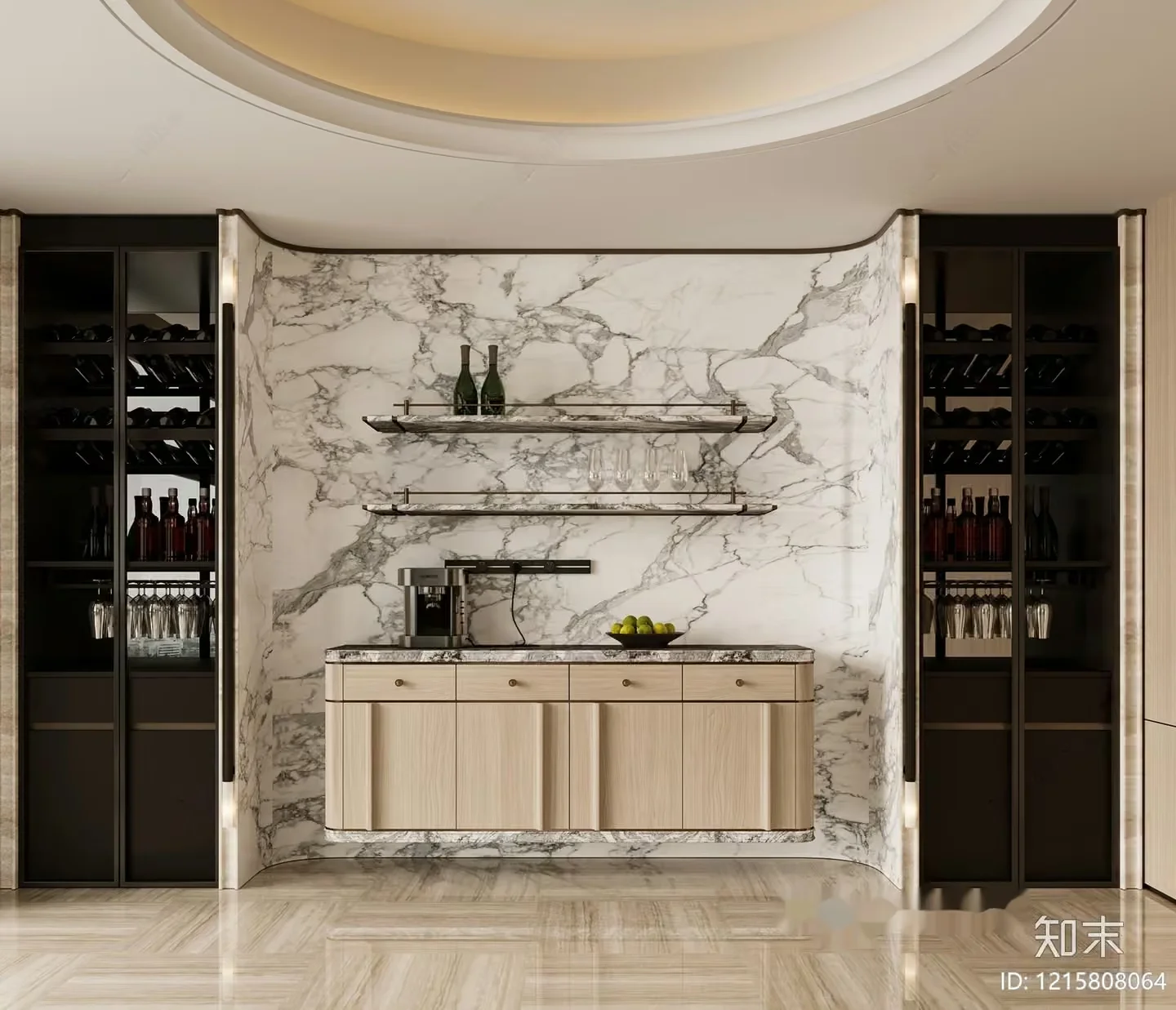 Modern Bar Area 3D Model – 10485 – VRAY Render