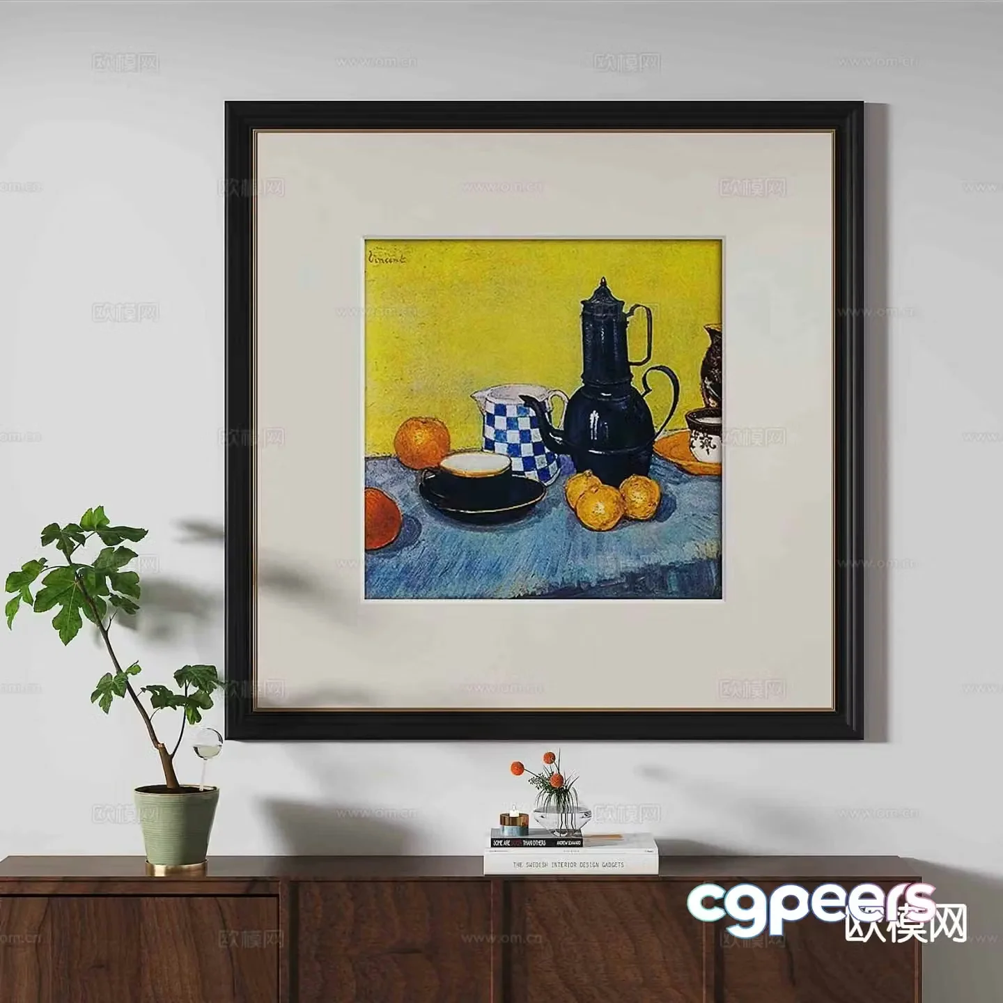 Medieval style oil painting art painting decorative painting 3D model