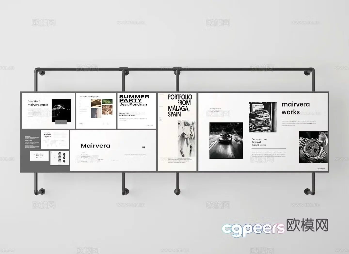 Advertising wall 3d model