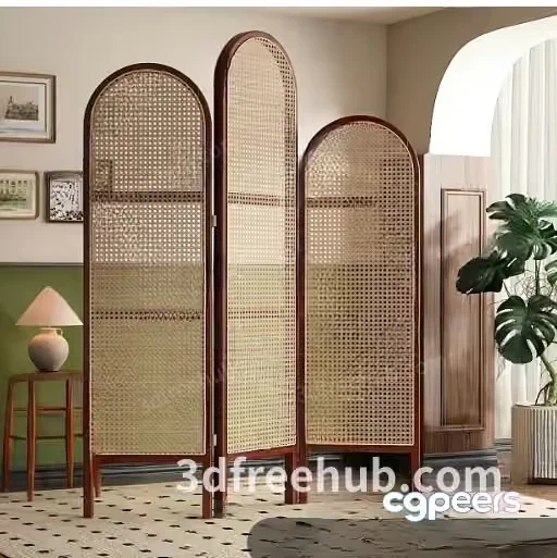 A Wooden Screen 3D Model – 7361 – VRAY Render