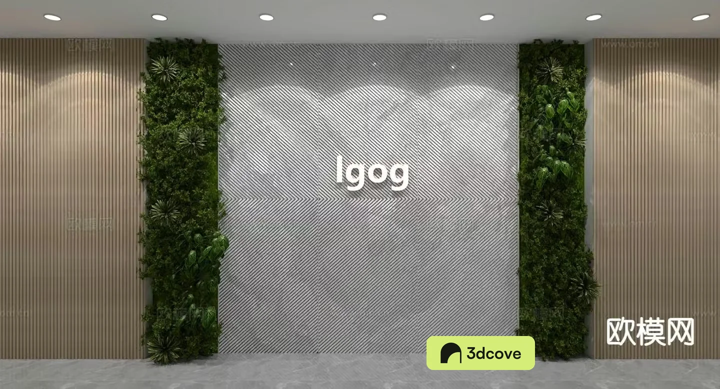 Modern company image wall background wall