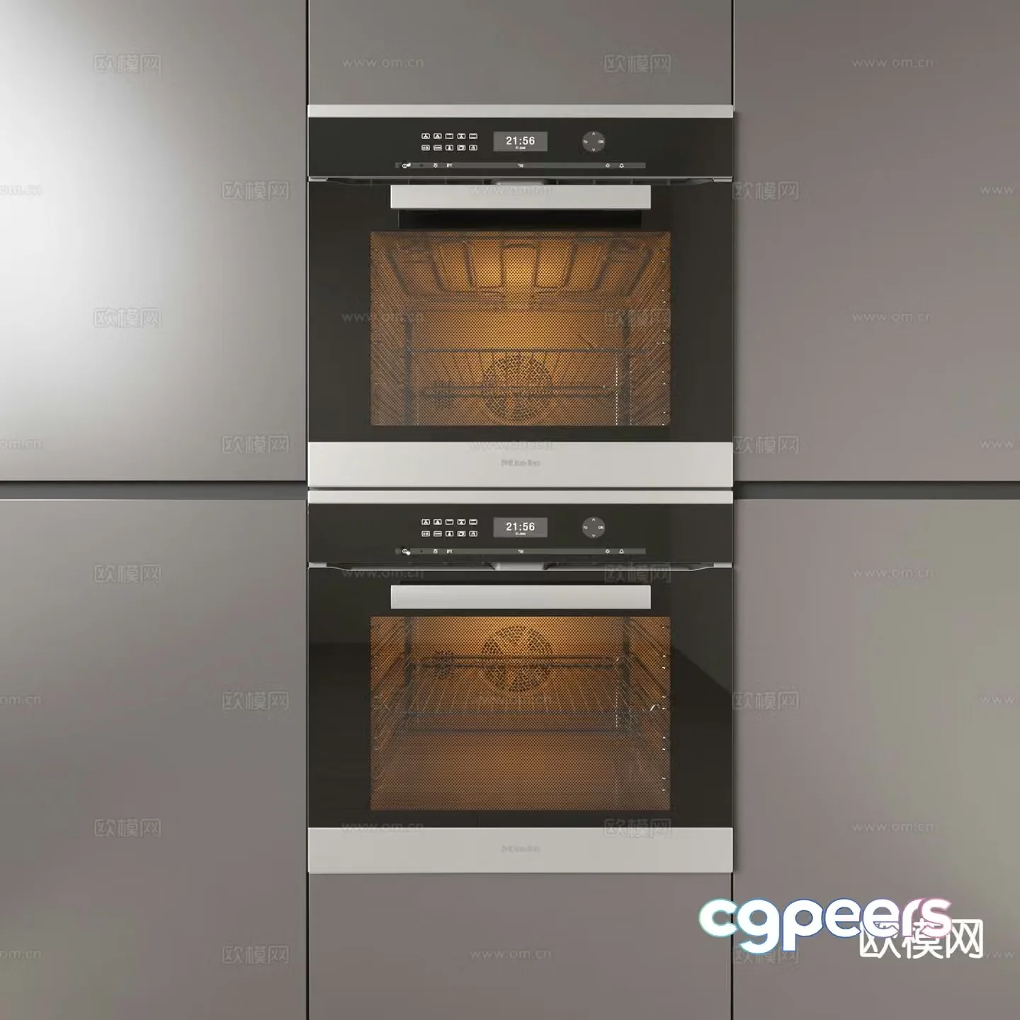 Kitchen appliances steamer oven 3d model