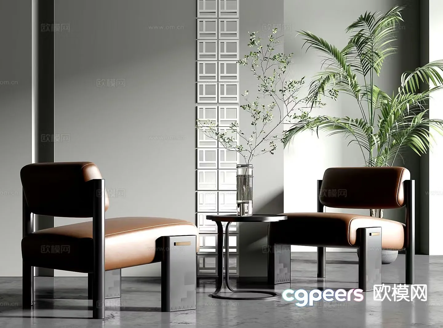 Italian chair sofa chair leisure chair 3d model