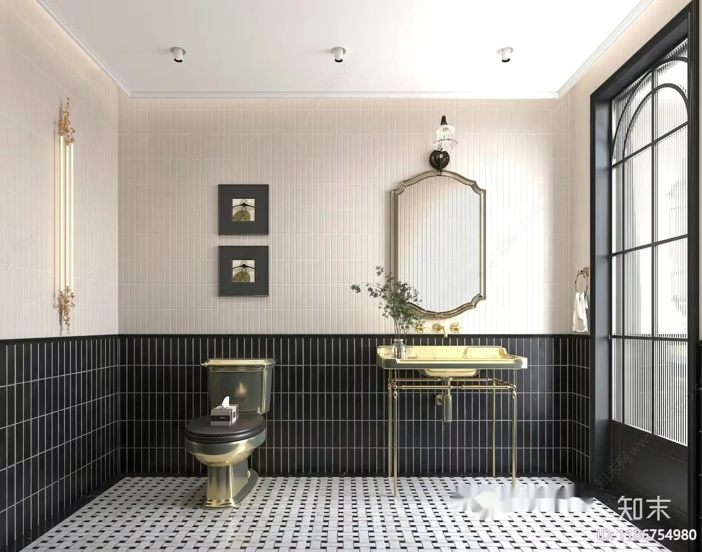 A Modern Bathroom 3D Model – 4875 – VRAY Render