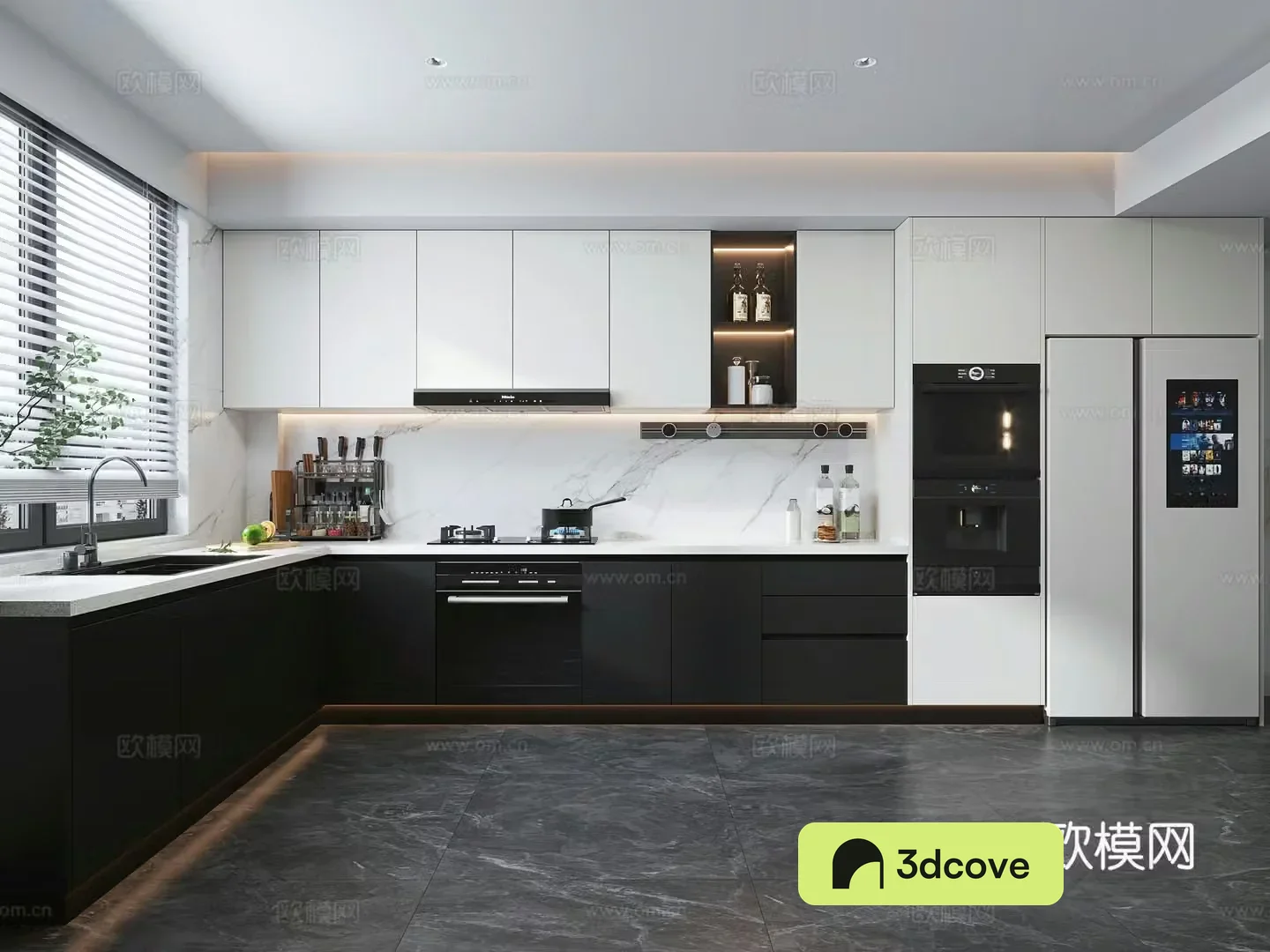 Italian light luxury kitchen range hood stove steam oven electrical cabinet kitchen supplies ornaments refrigerator