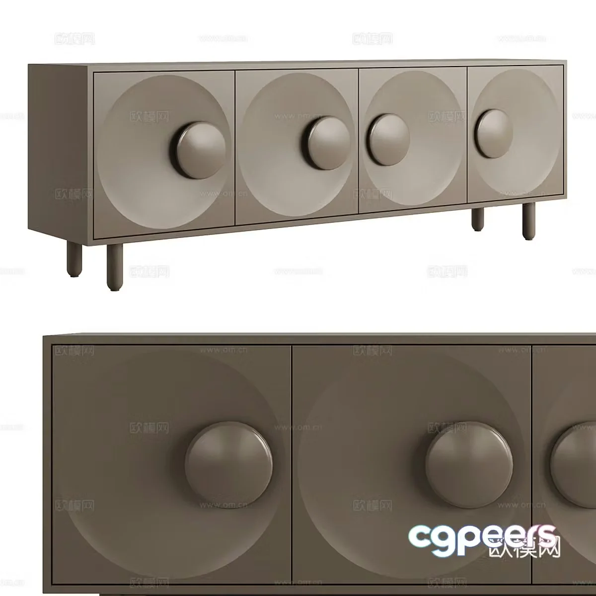 New Chinese style Wasabi TV cabinet 3D model