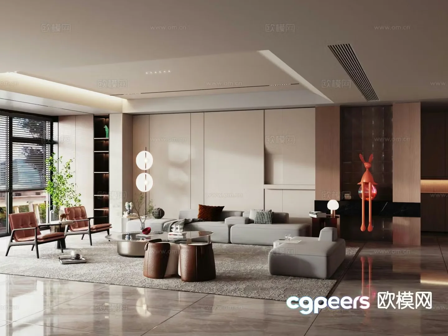Italian living room 3d model