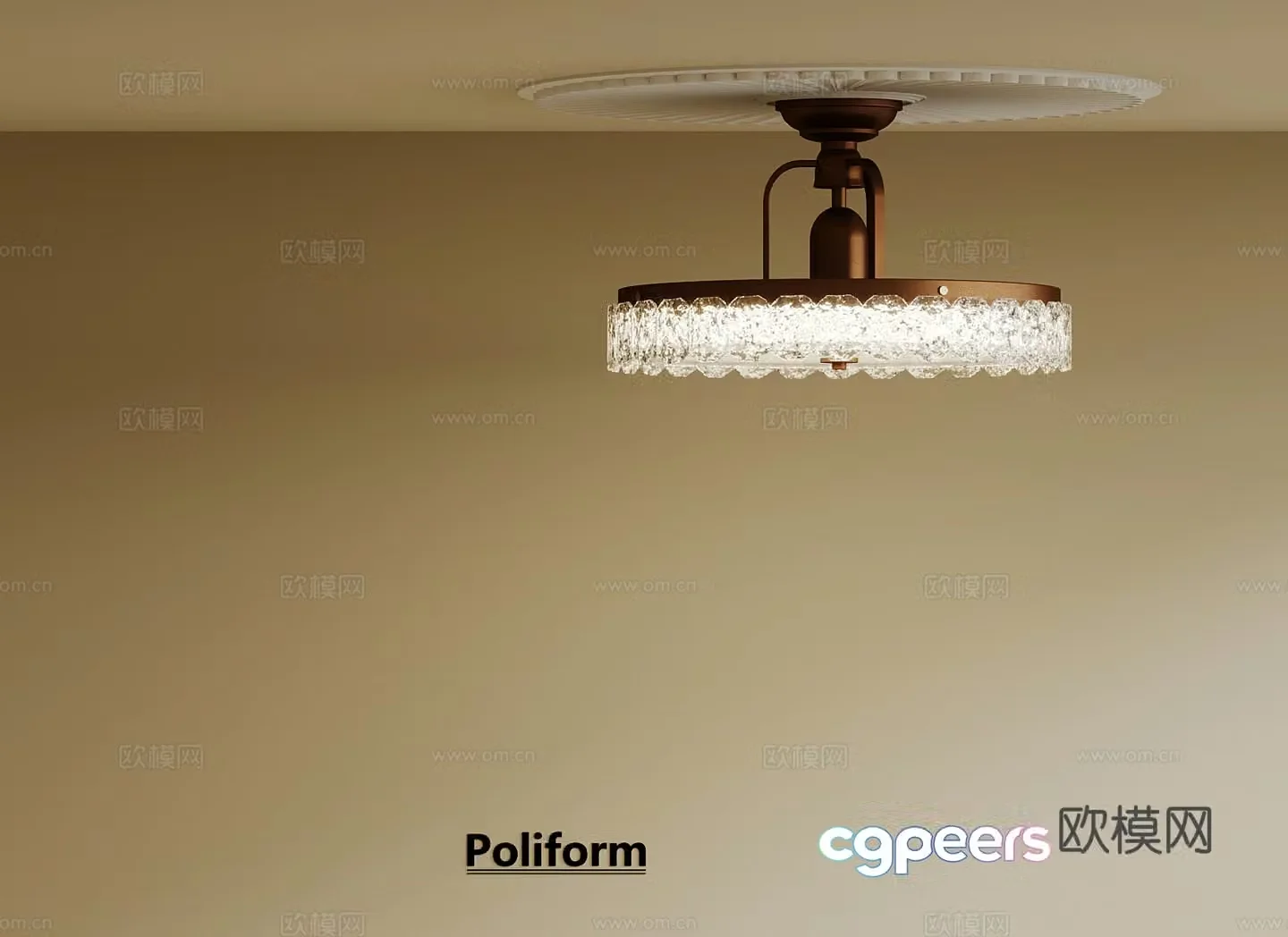 01 Middle-aged chandeliers 3D model