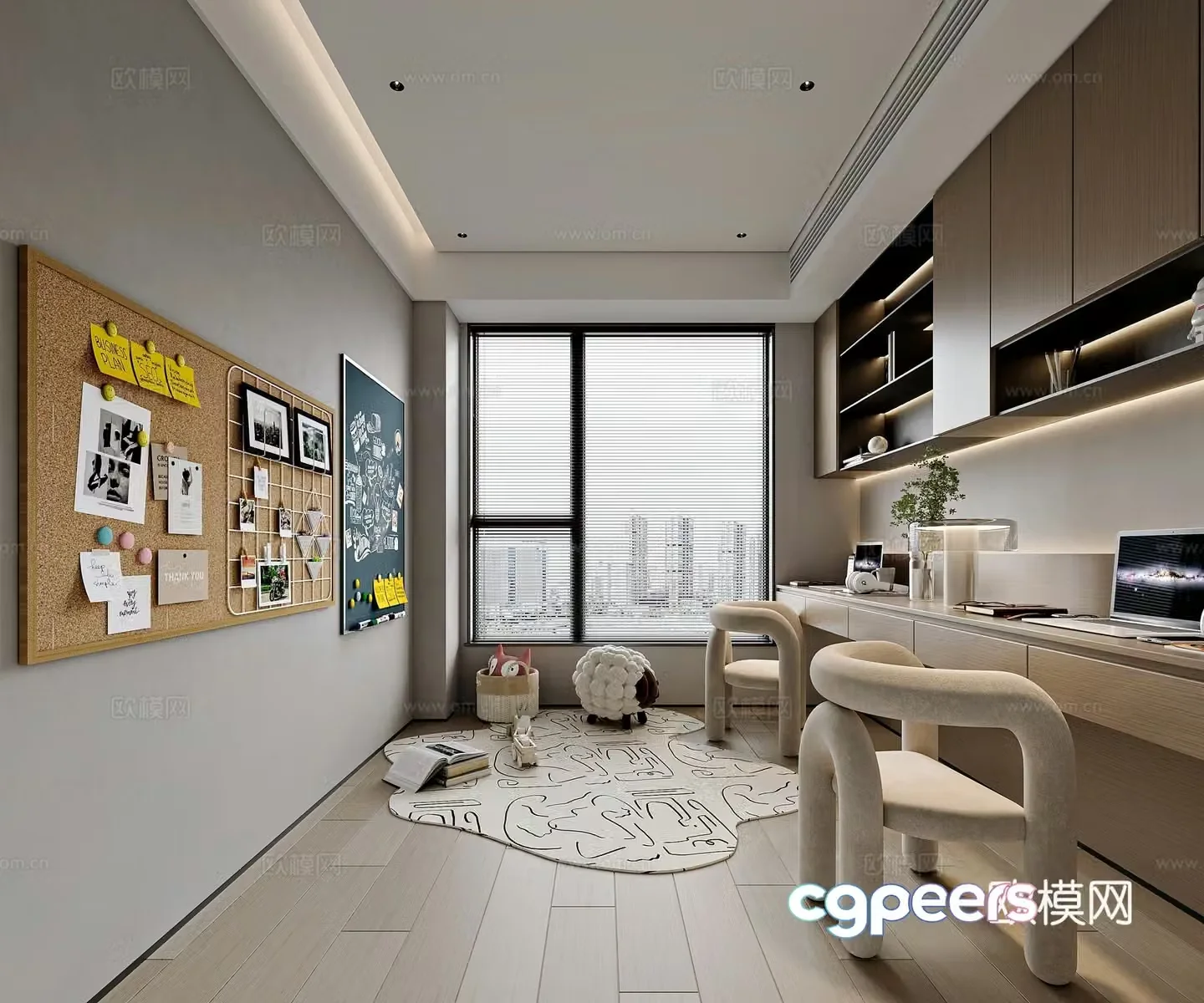 Modern style home bathroom 3d model