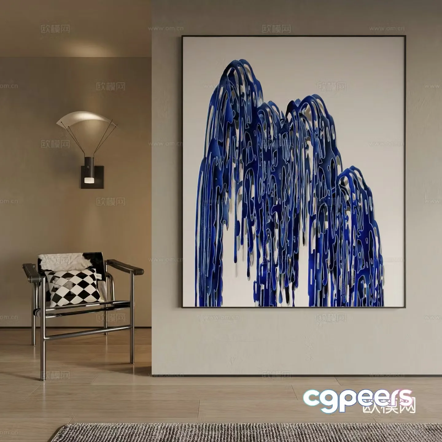 Modern decorative painting 3d model