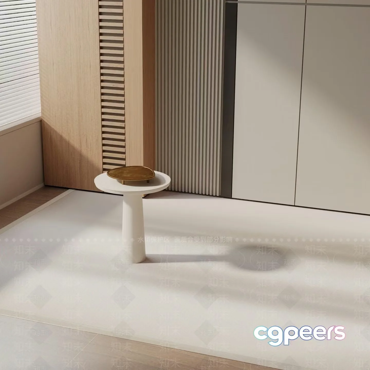 Modern Minimalist Table 3D Model – 5171 – VRAY Render