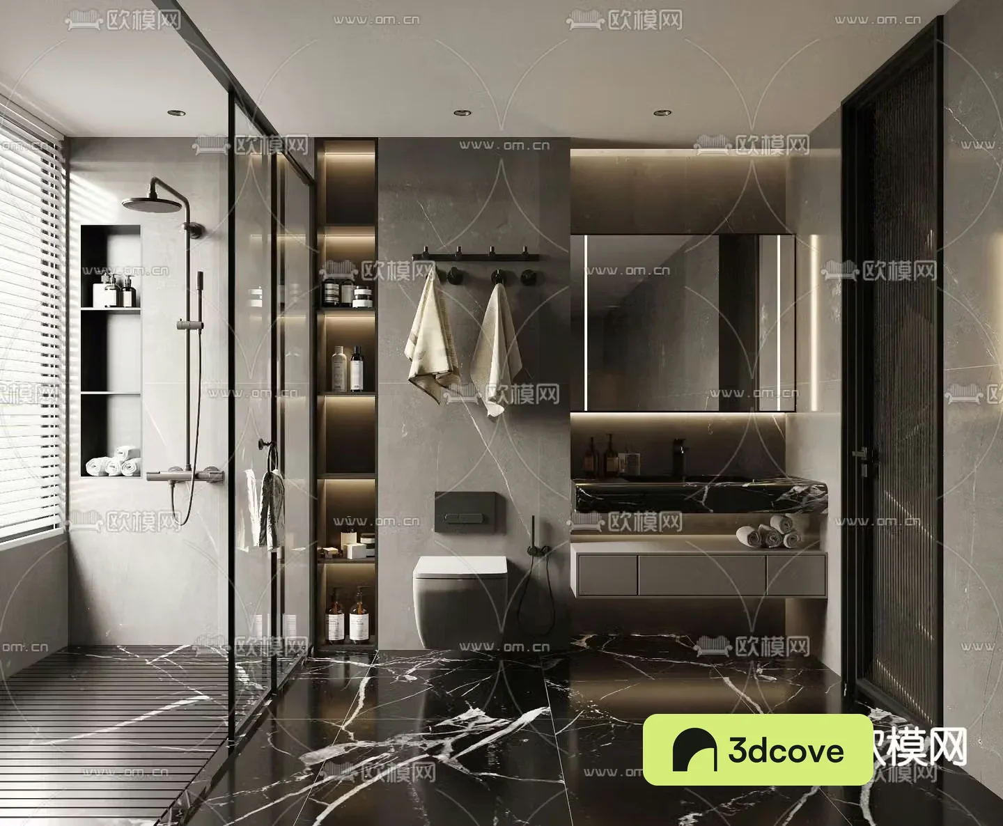 Dark Wind Bathroom Toilet