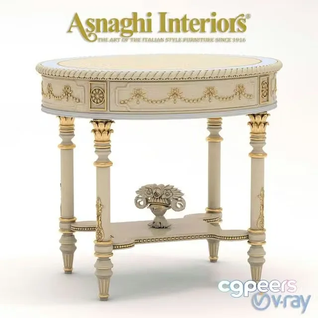3ds Max Free – Bedside table Asnaghi