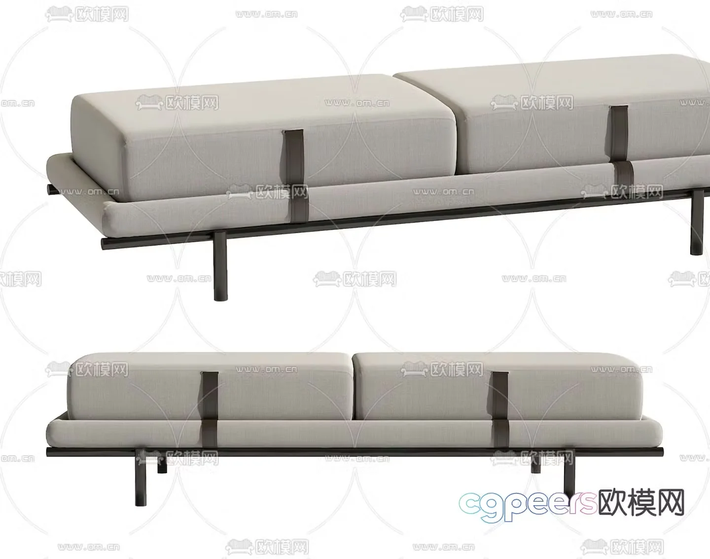 Modern bedside stool 3d model