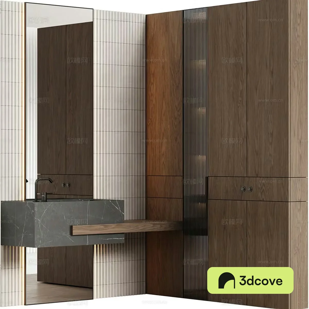 New Chinese style wall decoration bathroom cabinet