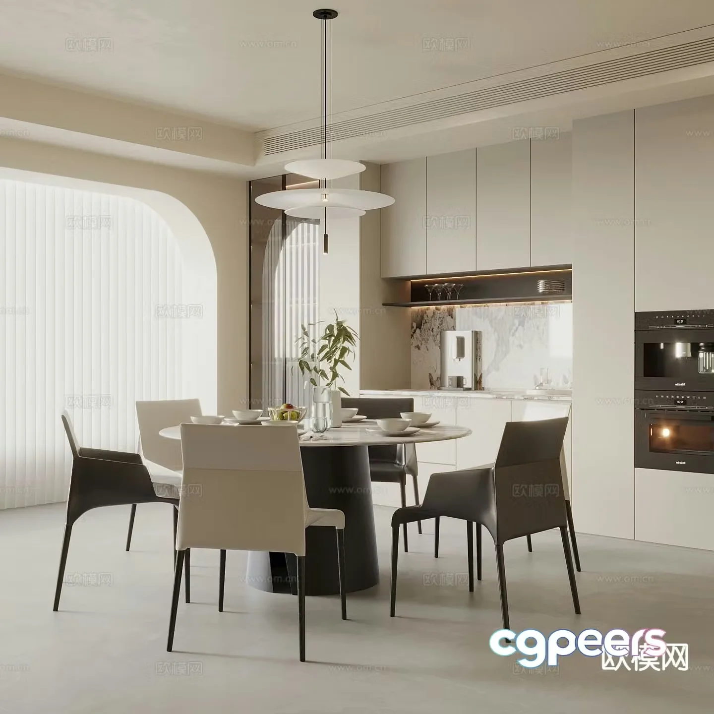 Modern restaurant 3d model