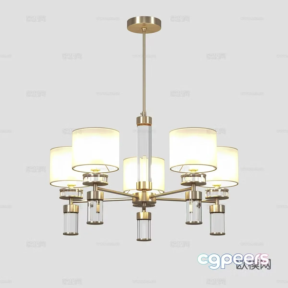 Modern simple light luxury chandeliers chandeliers simple chandeliers restaurant chandeliers glass chandeliers 3D model