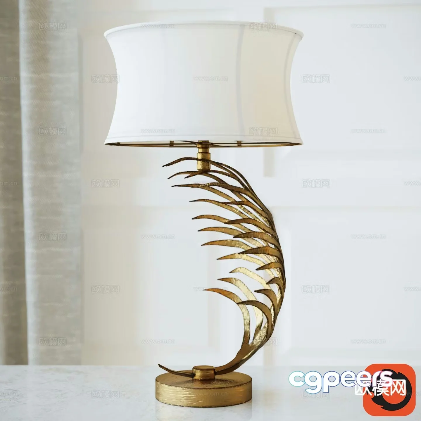 Light luxury table lamp 3D model
